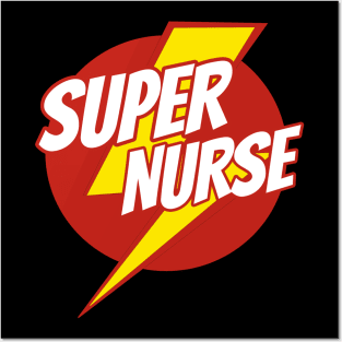 Super Nurse - Funny Nursing Superhero - Lightning Edition Posters and Art
